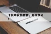 GOGO体育在线注册-丁俊晖获得金牌，为国争光！